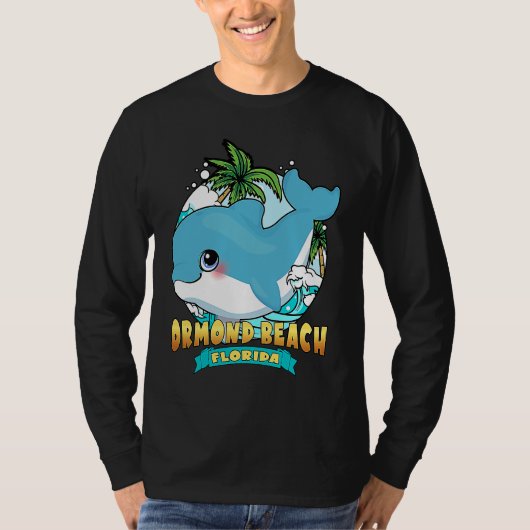 ORMOND BEACH FLORIDA Cute Baby Dolphin Souvenir T-shirt (Voorkant)