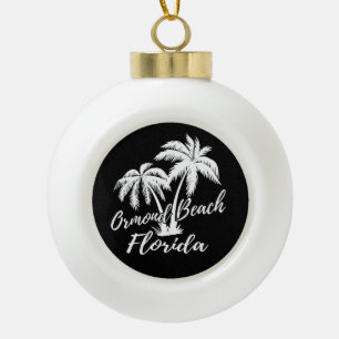 Ormond Beach Florida Palm Trees Beach Keramische Bal Ornament