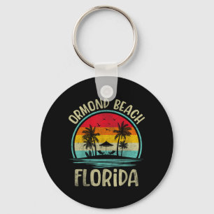 Ormond Beach Florida Palmboom Familie Zomer Sleutelhanger