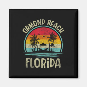 Ormond Beach Florida Palmboom Familie Zomer Vakant Magneet