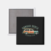 Ormond Beach Florida Vintage Surfen Magneet (Voorkant / Achterkant)
