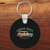 Ormond Beach Florida Vintage Surfen  Sleutelhanger (Voorkant)