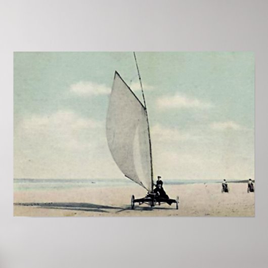 Ormond Beach, Florida Windsailing op strand Poster (Voorkant)