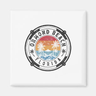 Ormond Beach Florida Zomer Vakantie Vintage Zonson Magneet