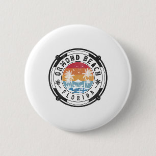 Ormond Beach Florida Zomer Vakantie Vintage Zonson Ronde Button 5,7 Cm