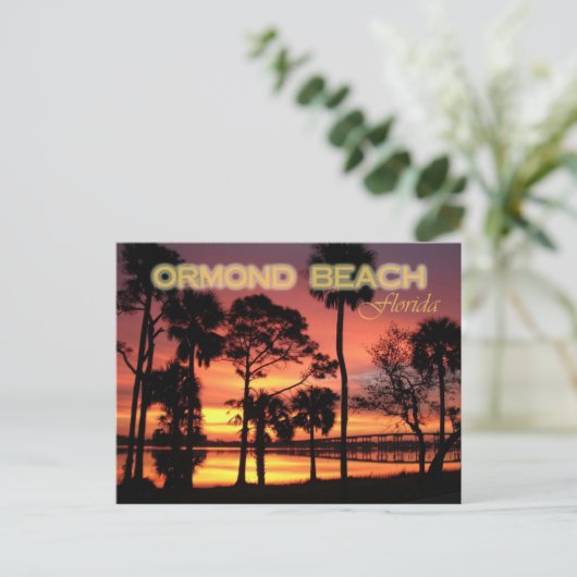Ormond Beach sunset, Florida Briefkaart (Staand voorkant)