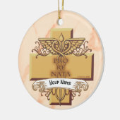 Orn caduceus-verpleegkundige keramisch ornament (Links)