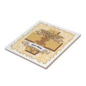 Orn caduceus-verpleegkundige tegeltje (Zijkant)