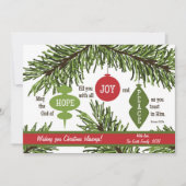 ORNAMENS 2-Sided kerstkaart voor scripts (Voorkant)