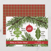 ORNAMENS 2-Sided kerstkaart voor scripts (Voorkant / Achterkant)