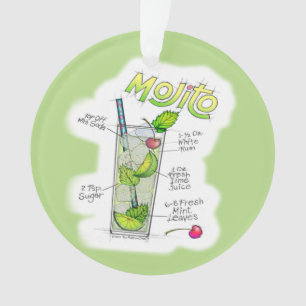 ORNAMENS - MOJITO RECIPE COCKTAIL ART ORNAMENT