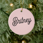 Ornament<br><div class="desc">Het Modern Blush Dusty Pink Monogram and Name design belichaamt elegantie en eigentijdse stijl. Dit collectie heeft een zachte, gedempte, stoffige roze kleur die zowel chique als veelzijdig is. Personalisatie met monogrammen en namen voegt een unieke en verfijnde touch toe, waardoor deze items ideaal zijn voor geschenken of persoonlijk gebruik....</div>