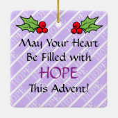 Ornament #1 of 4: 1st Week of Advent (HOPE) (Achterkant)