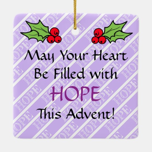 Ornament #1 of 4: 1st Week of Advent (HOPE) (Achterkant)