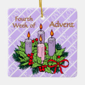 Ornament #4 van 4: 4e week van Advent (LIEFDE) (Voorkant)