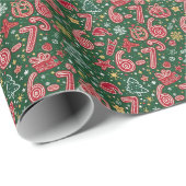 Ornament 6-7 Meme Kerstmis Doodles Cadeaupapier (Rol Hoek)