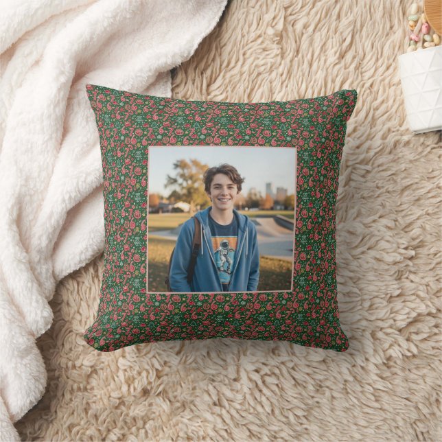 Ornament 6-7 Meme One Photo Christmas Doodles Kussen (Deken)