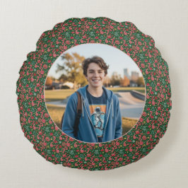 Ornament 6-7 Meme One Photo Christmas Doodles Rond Kussen