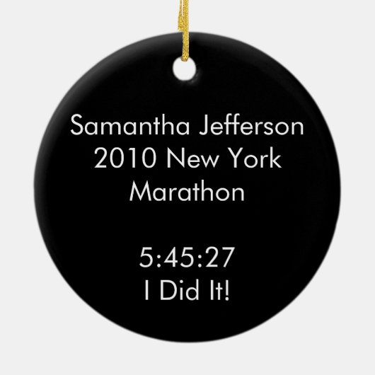 Ornament Aangepaste runner Marathon Keepomwille (Achterkant)