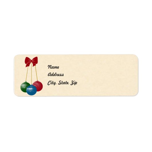 Ornament Adres Sjabloon label (Voorkant)