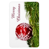 Ornament and Fir Fractal - Merry Kerstmis Magneet (Verticaal)