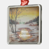 Ornament Ann Hayes Painting Winter Scene (Links)