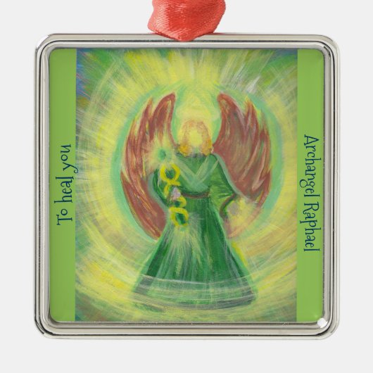 Ornament: Archangel Raphael Metalen Ornament (Voorkant)