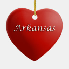 Ornament Arkansas Red Heart Keepomwille