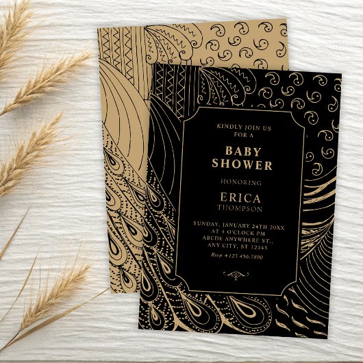  ornament Art baby shower Kaart