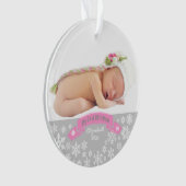 Ornament | Baby Girl Foto eerste kerstfeest (voorkant)