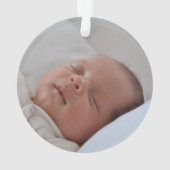 Ornament | Baby Girl Foto eerste kerstfeest (achterkant)