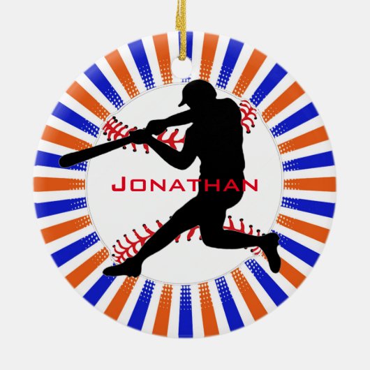 Ornament Baseball Player Design (Achterkant)