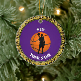 Ornament basketbalspeler - Voeg naam & nummer toe