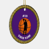 Ornament basketbalspeler - Voeg naam & nummer toe (Rechts)