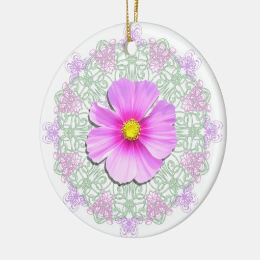 Ornament - BiColor-kosmos op kant (Links)