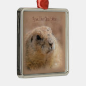 Ornament: Black-tailed Prairie Dog (Premium SQR) Metalen Ornament (Rechts)