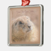 Ornament: Black-tailed Prairie Dog (Premium SQR) Metalen Ornament (Links)