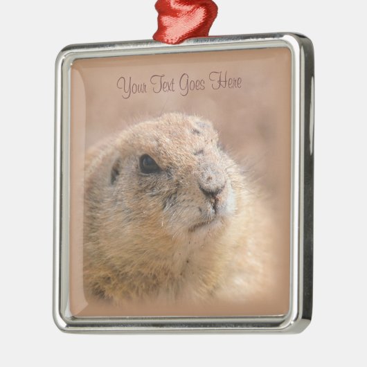 Ornament: Black-tailed Prairie Dog (Premium SQR) Metalen Ornament (Links)