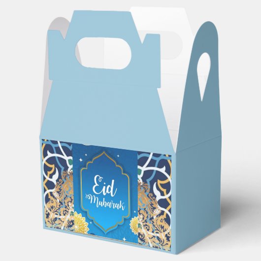 Ornament blauw Eid Bedankdoosjes (Geopend)