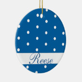 Ornament Blauw en wit monogram (Rechts)