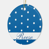 Ornament Blauw en wit monogram (Links)