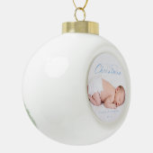 Ornament Blauw met eerste kerstboom voor baby's (Links)