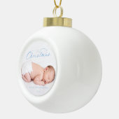 Ornament Blauw met eerste kerstboom voor baby's (Rechts)