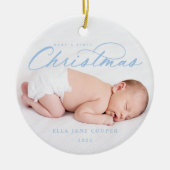 Ornament Blauw met eerste kerstboom voor baby's (Voorkant)