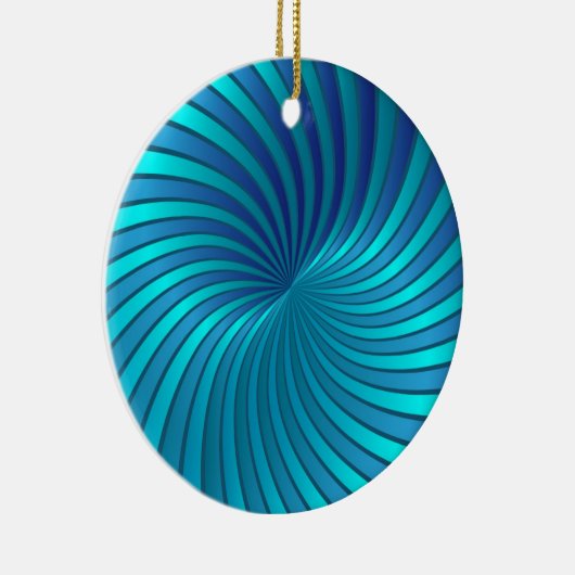 Ornament blauwe spiraalvortex (Rechts)