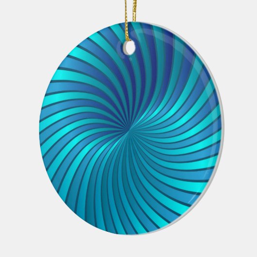 Ornament blauwe spiraalvortex (Links)