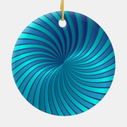 Ornament blauwe spiraalvortex (Achterkant)