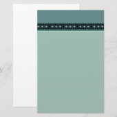 Ornament blauwgroen en Turquoise Kilim Briefpapier (Voorkant / Achterkant)