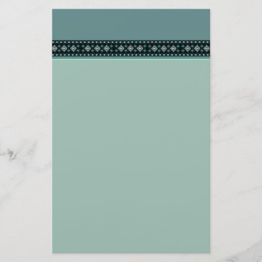 Ornament blauwgroen en Turquoise Kilim Briefpapier (Voorkant)