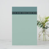 Ornament blauwgroen en Turquoise Kilim Briefpapier (Staand voorkant)
